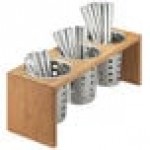 Cal-Mil 1425-3-60 Bamboo 3-Cylinder Horizontal Flatware / Condiment Display Cal-Mil 1425-3-60 Bamboo 3-Cylinder Horizontal Flatware / Condiment Display
