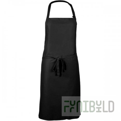 Mercer Culinary M61120BK Genesis® Black Poly-Cotton Bib Apron with Adjustable Neck - 33