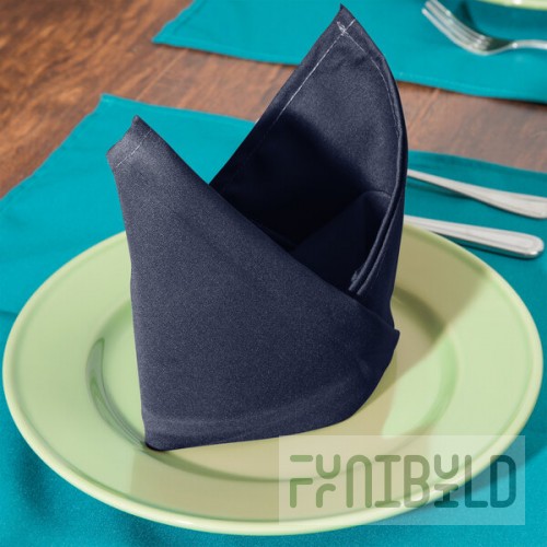 Intedge Navy Blue 65/35 Polycotton Blend Cloth Napkins, 20