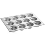 Baker's Lane 12 Cup 7.3 oz. Glazed Aluminized Steel Jumbo Crown Muffin / Cupcake Pan - 18