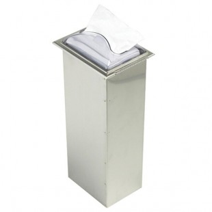 San Jamar H2003CLSS Venue In-Counter Interfold Napkin Dispenser with Control Face - Clear