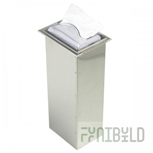 San Jamar H2003CLSS Venue In-Counter Interfold Napkin Dispenser with Control Face - Clear