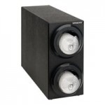 Dispense-Rite Black Polystyrene 2-Section Countertop Lid / Cup Dispensing Cabinet LID2-S2-2BT Dispense-Rite Black Polystyrene 2-Section Countertop Lid / Cup Dispensing Cabinet LID2-S2-2BT