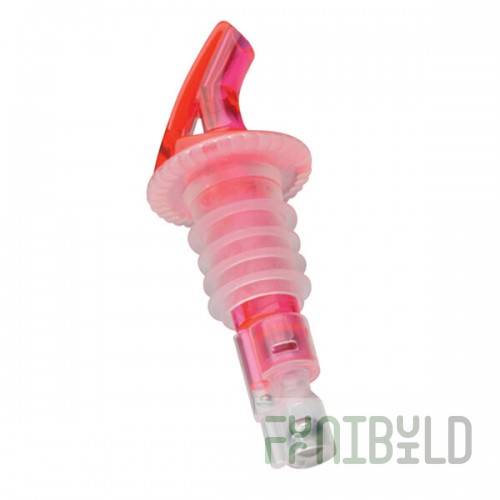 Precision Pours 100 WR 1 oz. Watermelon Red Measured Liquor Pourer - 12/Pack