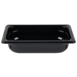 Vollrath 8042420 Super Pan® 1/4 Size Black Polycarbonate Food Pan - 2 1/2