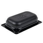 Vollrath 8042420 Super Pan® 1/4 Size Black Polycarbonate Food Pan - 2 1/2