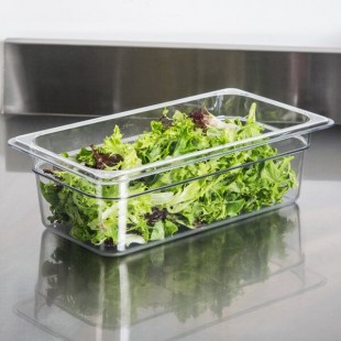 Carlisle 3066107 StorPlus 1/3 Size Clear Polycarbonate Food Pan - 4 Carlisle 3066107 StorPlus 1/3 Size Clear Polycarbonate Food Pan - 4