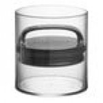 Prepara Evak Fresh Saver 1.05 Qt. Clear SAN Plastic Round Airtight Food Storage Container with Push Down Lid 3041-B