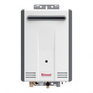 Scratch and Dent Rinnai V53DeP Liquid Propane Wall-Mounted Outdoor Tankless Water Heater - 120V, 120,000 BTU, 5.3 GPM