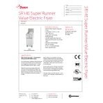 Scratch and Dent Dean by Frymaster SR114E Super Runner Economy 40 lb. Electric Floor Fryer - 240V, 1 Phase Scratch and Dent Dean by Frymaster SR114E Super Runner Economy 40 lb. Electric Floor Fryer - 240V, 1 Phase
