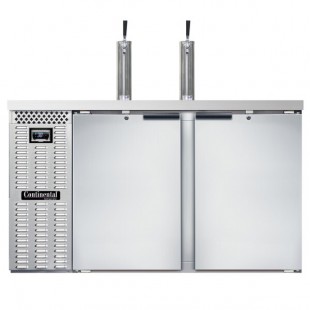 Continental Refrigerator KC59-N-SS Double Tap Kegerator Beer Dispenser - Stainless Steel, (3) 1/2 Keg Capacity Continental Refrigerator KC59-N-SS Double Tap Kegerator Beer Dispenser - Stainless Steel, (3) 1/2 Keg Capacity