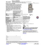 Zurn Elkay LZS8WSLK ezH20 8 GPH Light Gray Hands-Free Filtered Bottle Filling Station with Drinking Fountain - Chilled