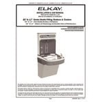Zurn Elkay LZS8WSLK ezH20 8 GPH Light Gray Hands-Free Filtered Bottle Filling Station with Drinking Fountain - Chilled