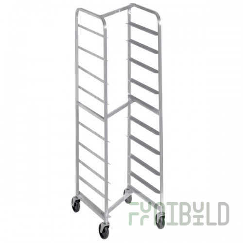Channel 404SN 10 Pan End Load Stainless Steel Nesting Bun / Sheet Pan Rack - Assembled