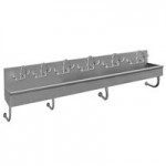 Advance Tabco 19-18-120-F 16-Gauge Stainless Steel Multi-Station Hand Sink with 5