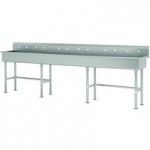 Advance Tabco 19-18-120-F 16-Gauge Stainless Steel Multi-Station Hand Sink with 5