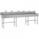 Advance Tabco 19-18-120-F 16-Gauge Stainless Steel Multi-Station Hand Sink with 5
