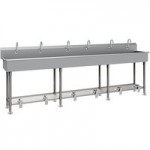 Advance Tabco 19-18-120-F 16-Gauge Stainless Steel Multi-Station Hand Sink with 5