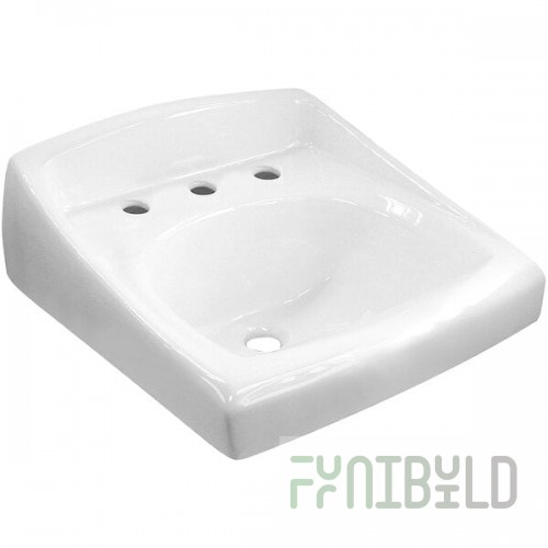 Sloan 3873803 Vitreous China Wall Mounted Backsplash Lavatory with 8