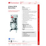 Varimixer V150PLM V-Series 150 Qt. Planetary Floor Mixer with Power Bowl Lift and Standard Accessories - 208V, 5 hp