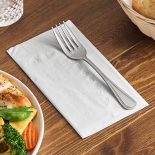 Choice White Customizable 2-Ply Dinner Napkin 17