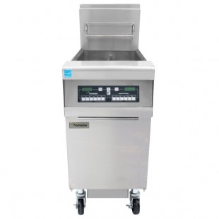 Frymaster FPH155 Liquid Propane 50 lb. High-Efficiency Gas Floor Fryer with CM3.5 Controls - 80,000 BTU