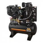 Mi-T-M 30 Gallon Carbon Steel Two-Stage Stationary Gas-Powered Horizontal Air Compressor / Generator AG2-SM14-30M - 14 hp, 2,300-4,000W Mi-T-M 30 Gallon Carbon Steel Two-Stage Stationary Gas-Powered Horizontal Air Compressor / Generator AG2-SM14-30M - 14 hp, 2,300-4,000W