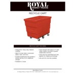 Royal Basket Trucks R11-BLX-RCA-4HNN 14 Cu. Ft. Blue Recycle Cart with 4 Swivel Casters Royal Basket Trucks R11-BLX-RCA-4HNN 14 Cu. Ft. Blue Recycle Cart with 4 Swivel Casters