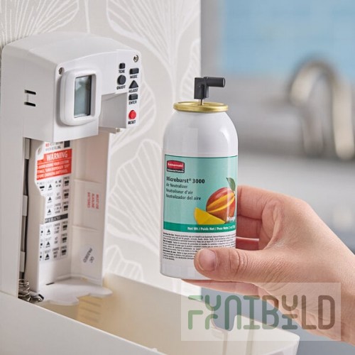 Rubbermaid® FG401690 Microburst 3000 Mango Metered Aerosol Air Freshener System Refill