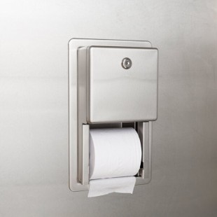 Bobrick B-3888 ClassicSeries Multi Roll Recessed Toilet Tissue Dispenser with Satin Finish Bobrick B-3888 ClassicSeries Multi Roll Recessed Toilet Tissue Dispenser with Satin Finish