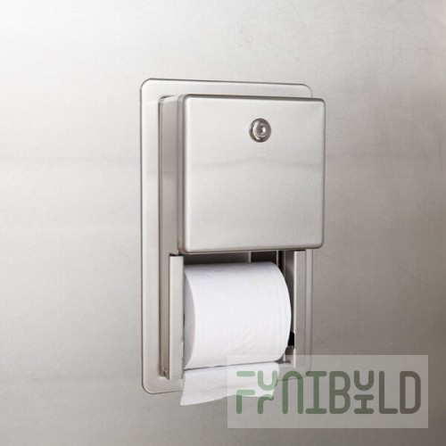Bobrick B-3888 ClassicSeries Multi Roll Recessed Toilet Tissue Dispenser with Satin Finish