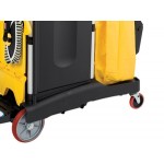 Rubbermaid® FG9T7500BLA High Security Janitor Cart with Locking Hood and Cabinets