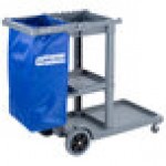 Rubbermaid® FG9T7500BLA High Security Janitor Cart with Locking Hood and Cabinets