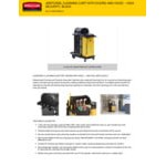 Rubbermaid® FG9T7500BLA High Security Janitor Cart with Locking Hood and Cabinets