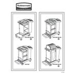Rubbermaid® FG9T7500BLA High Security Janitor Cart with Locking Hood and Cabinets