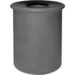 Wausau Tile TF1105 Senora 24 Gallon Concrete Round Decorative Outdoor Trash Can with Aluminum Funnel Lid Wausau Tile TF1105 Senora 24 Gallon Concrete Round Decorative Outdoor Trash Can with Aluminum Funnel Lid