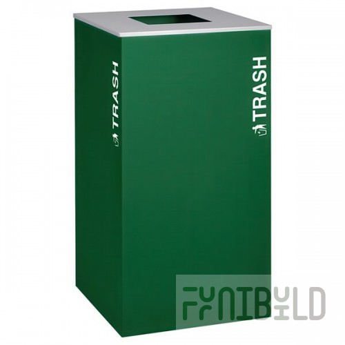 Ex-Cell Kaiser RC-KD36-T EGX Kaleidoscope XL Series Emerald Texture 36 Gallon Customizable Square Trash Can