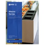 Busch Systems Mezzo 101511 30 Gallon Powder-Coated Steel Two Stream Decorative Recyclables / Waste Receptacle Busch Systems Mezzo 101511 30 Gallon Powder-Coated Steel Two Stream Decorative Recyclables / Waste Receptacle