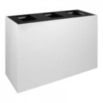 Busch Systems Mezzo 101511 30 Gallon Powder-Coated Steel Two Stream Decorative Recyclables / Waste Receptacle Busch Systems Mezzo 101511 30 Gallon Powder-Coated Steel Two Stream Decorative Recyclables / Waste Receptacle