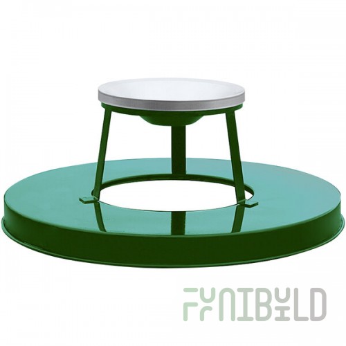 Witt Industries M3601-ATL-GN Green Steel Ash Top Lid for Oakley Series 36 Gallon Decorative Trash Can