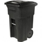 Toter ANA64-54480 64 Gallon Greenstone Rotational Molded Wheeled Rectangular Trash Can with Lid Toter ANA64-54480 64 Gallon Greenstone Rotational Molded Wheeled Rectangular Trash Can with Lid