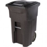 Toter ANA64-54480 64 Gallon Greenstone Rotational Molded Wheeled Rectangular Trash Can with Lid Toter ANA64-54480 64 Gallon Greenstone Rotational Molded Wheeled Rectangular Trash Can with Lid