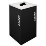 Ex-Cell Kaiser RC-KDSQ-P RBX Kaleidoscope Collection Ruby Texture Square 24 Gallon Customizable Paper Receptacle