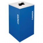 Ex-Cell Kaiser RC-KDSQ-P RBX Kaleidoscope Collection Ruby Texture Square 24 Gallon Customizable Paper Receptacle