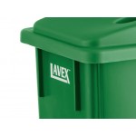 Lavex 23 Gallon Green Slim Rectangular Recycling Bin and Green Lid with Slot