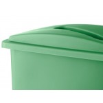 Lavex 23 Gallon Green Slim Rectangular Recycling Bin and Green Lid with Slot