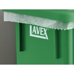 Lavex 23 Gallon Green Slim Rectangular Recycling Bin and Green Lid with Slot