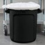 Rubbermaid® 1926827 BRUTE 10 Gallon Black Executive Round Trash Can