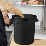 Rubbermaid® 1926827 BRUTE 10 Gallon Black Executive Round Trash Can