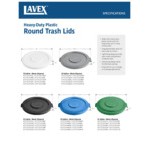 Lavex 44 Gallon Gray Round Commercial Trash Can Lid